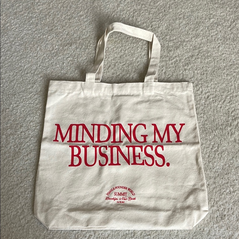 Minding my business Canvas Tote Bag